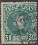 Spain 1901 Alfonso XIII 30 CTS Blue Edifil 249